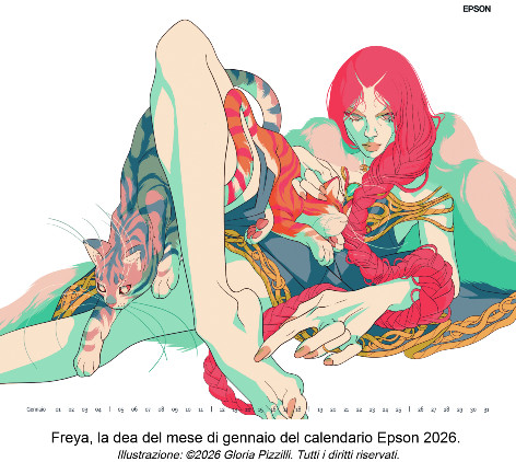 Calendario Epson 2026: la femminilità è DIVINAE