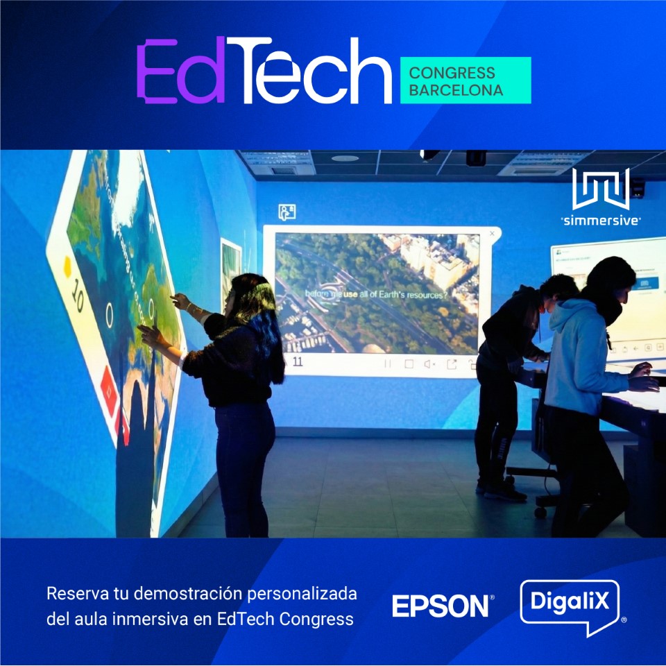 Epson apoya el equilibrio en el uso de la tecnología educativa y lleva un aula inmersiva a Edtech Congress Barcelona 2026