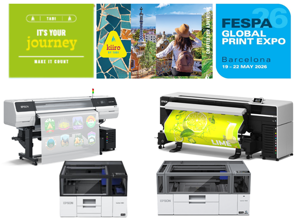 A Epson apresentará as suas últimas inovações em impressão profissional na FESPA 2026
