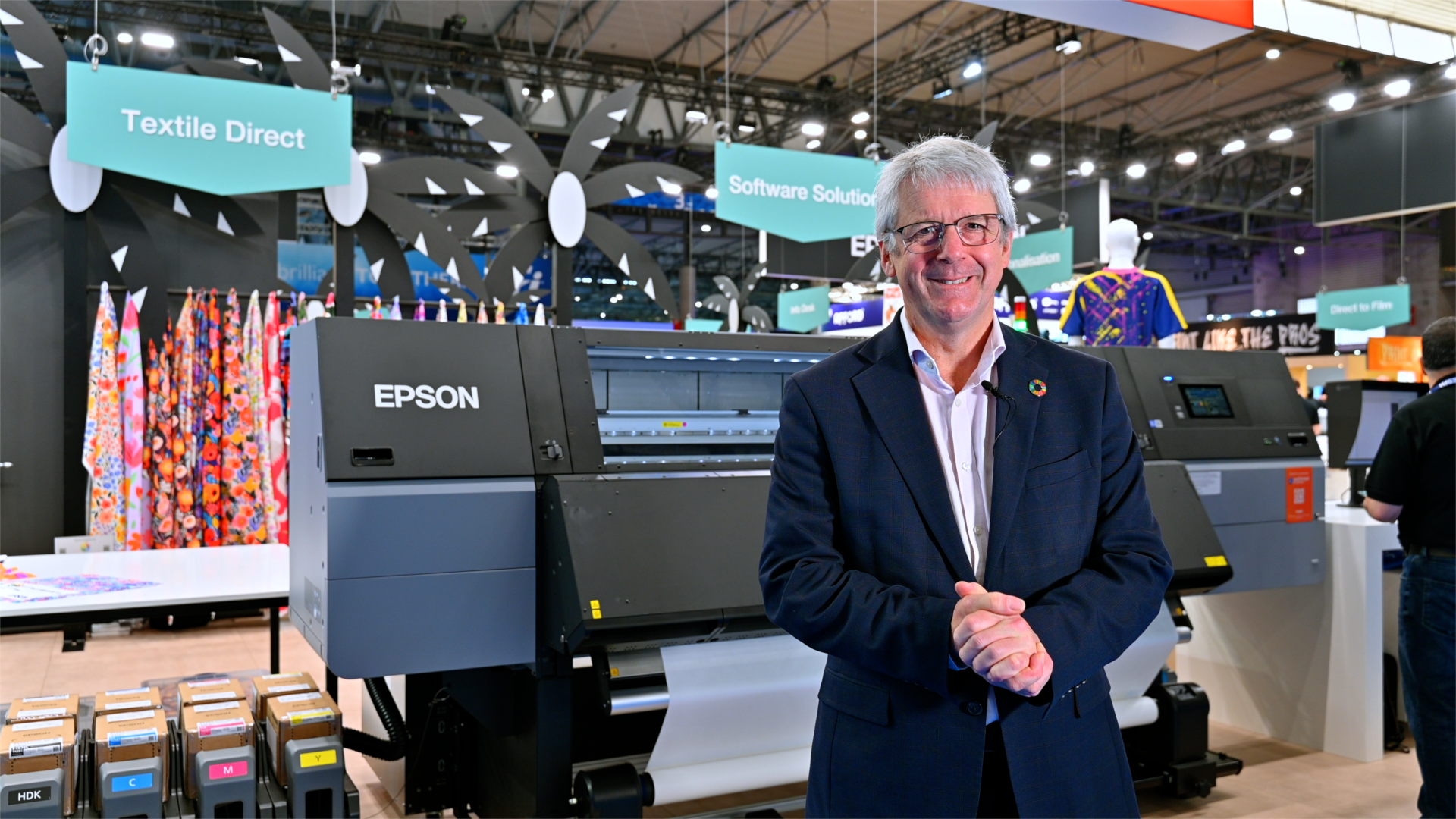 Duncan Ferguson (Epson Europe) Duncan Ferguson, Vice President Epson Europe at Epson booth at FESPA26