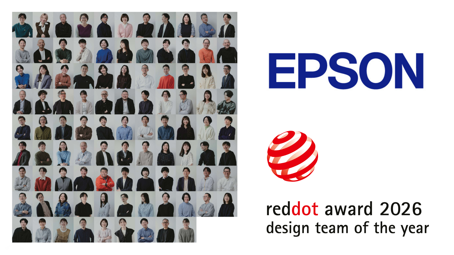 Epson ist das „Red Dot: Design Team of the Year 2026”